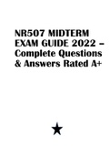 NR507 MIDTERM EXAM GUIDE 2022 – Complete Questions & Answers Rated A+