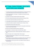 South University, Savannah LAW MISC BST FINAL EXAM POSSIBLE 2022/2023 QUESTIONS AND ANSWERS