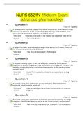 NURS 6521N  Midterm Exam advanced pharmacology