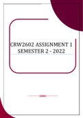 CRW2602 ASSIGNMENT 1 SEMESTER 2 - 2022