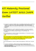 ATI Maternity Proctored Exam LATEST 2022 (100% Verified 2022/2023 UPDATE RATED A++ VERIFIED