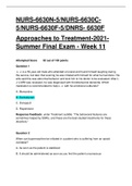 NURS 6630 / NURS6630 APPROACHES TO TREATMENT WEEK 11 FINAL EXAM. QUESTIONS WITH WELL EXPLAINED ANSWERS.