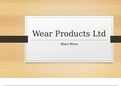 Wear Products Ltd Report - Business Decision Making