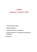 LLW2602 ASSIGNMENT 1 (2ND SEMESTER) 2022