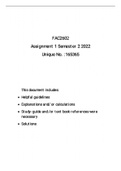 FAC2602 Assignment 1 (2nd Semester) 2022