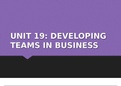 Unit 19 - Developing Teams in Business M1