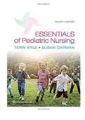 Essentials of Pediatric Nursing 4th Edition by Kyle Carman Test Bank | ALL CHAPTER 1 - 29 | TEST BANK | COMPLETE GUIDE A+
