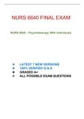 NURS 6640 FINAL EXAM  Complete Solution Package