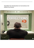 Test Bank for Introduction to Corrections 3rd Edition