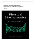 Solution Manual for Physical Mathematics, 2nd Edition 