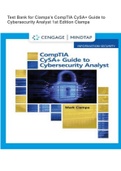Test Bank for Ciampa’s CompTIA CySA+ Guide to Cybersecurity Analyst 1st Edition