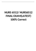 NURS 6512 FINAL EXAM / NURS6512 FINAL EXAM (LATEST) 100% Correct