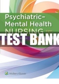 Test Bank for Psychiatric-Mental Health Nursing 8th Edition Test bank by Sheila L. Videbeck  - Chapter 1 - 24 | Complete Guide 2022