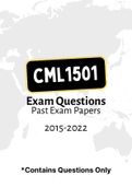 CML1501 (Smmarised NOtes and Exam Questions)