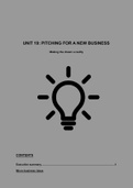 Unit19 PITCHING FOR NEW BUSINESS PART 1 DISTINCTION ACHIEVED