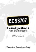 ECS3707 - Exam Prep. Quetions (2010-2022)