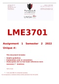 LME3701 Assignment 2 Semester 2 2022