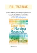 Essentials of Nursing Research Appraising Evidence for Nursing Practice 9th Edition Polit Test Bank