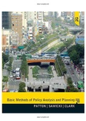 Basic Methods of Policy Analysis and Planning 3rd Edition Patton Solutions Manual