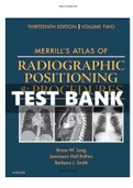 Merrill's Atlas of Radiographic Positioning and Procedures 13th Edition Long Test Bank