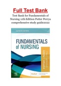 Test Bank for Fundamentals of Nursing 11th Edition Potter Perrya comprehensive study guide2022