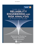 Reliability Engineering and Risk Analysis A Practical Guide 3rd Edition Modarres Solutions Manual