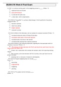 BUSN 278 Week 8 Final Exam (GRADED A) Questions and Answer solutions | 100% Correct