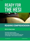 HESI A2 Reading Comprehension Study Guide 2017.