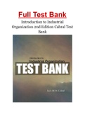 Introduction to Industrial Organization 2nd Edition Cabral Test Bank