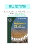 Essentials of Health Policy and Law 4th Edition Teitelbaum Test Bank