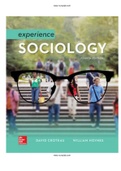 Experience Sociology 4th Edition Croteau Test Bank |17 Chapter| Test bank| Complete Guide A+|9781259702730