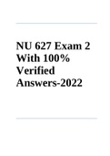 NU 627 Exam 2 Questions & Verified Answers-2022
