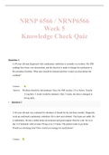 NRNP 6566 Week 5 Knowledge Check Quiz / NRNP6566 Week 5 Knowledge Check Quiz