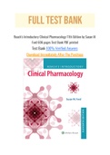 Roach’s Introductory Clinical Pharmacology 11th Edition by Susan M. Ford 606 pages Test Bank PDF printed