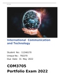 International Communication Examination Final Portfolio 2022, 100% DISTINCTION Guaranteed  