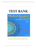 TEST BANK FOR MEDICAL-SURGICAL NURSING CRITICAL THINKING IN CLIENT CARE, 4TH EDITION PRISCILLA LEMON This is a Test Bank (Study Questions & Complete Answers) to help you study for your Tests.