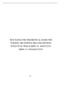 TEST BANK FOR THEORETICAL BASIS FOR NURSING 3RD EDITION MELANIE MCEWEN EVELYN M. WILLS