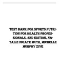 Test Bank for Sports Nutrition for Health Professionals, 2nd Edition, Natalie Digate Muth, Michelle Murphy Zive