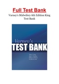Varney’s Midwifery 6th Edition King Test Bank