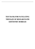 TEST BANK FOR NAVIGATING THEMAZE OF RESEARCH 4TH EDITIONBY BORBASI