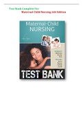 Test Bank For Maternal Child Nursing 6th Edition By Emily Slone McKinney Version 2022