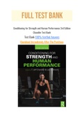 Conditioning for Strength and Human Performance 3rd Edition Chandler Test Bank