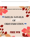  FREE: *Cells* Levels of Organisation |. Student's Note on this Biology Topic	