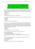 TCOLE PRACTICE Exam Questions (UPDATED 2022) with COMPLETE SOLUTIONS (398 Questions) 71 pages