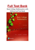 Basic College Mathematics 10th Edition Lial Test Bank