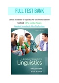 Concise Introduction to Linguistics 4th Edition Rowe Test Bank