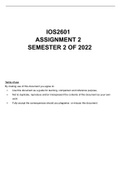 IOS2601 ASSIGNMENT 2 SEMESTER 2 2022 (ALL ANSWERS & SOLUTIONS)
