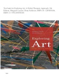 Test bank for Exploring Art: A Global Thematic Approach, 5th  Edition