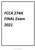 FCCA 274 A FINAL EXAM 2021 LATEST AND GRADED A+.