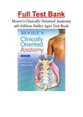 Moore's Clinically Oriented Anatomy 9th Edition Dalley Agur Test Bank